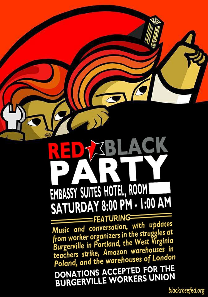 Red & Black Party at 2018 Labor Notes Conference
