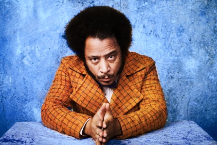Stylized photo of Boots Riley looking at viewer.