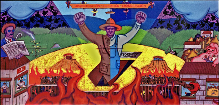 Mural depicting centralia massacre