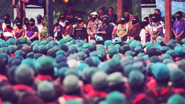 Photo of Zapatista assembly in celebration of their 25th anniversary. 