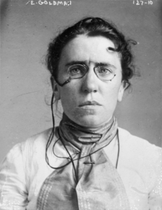 Portrait photo of Emma Goldman.